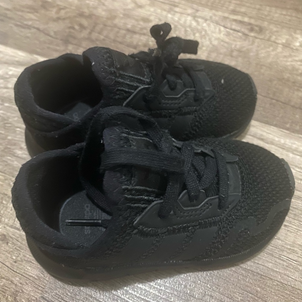 Toddler black soft adidas sneakers